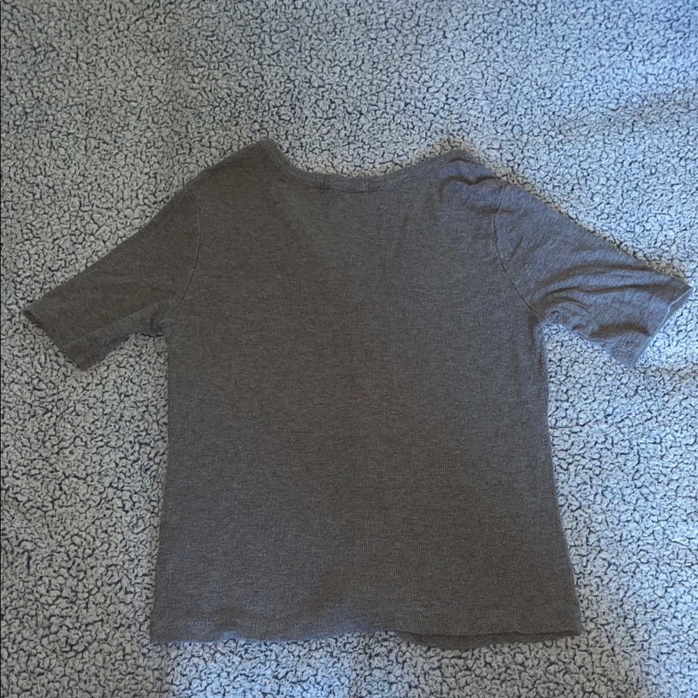 Marine Layer Ribbed Gray Button-Up - Picture 3 of 3
